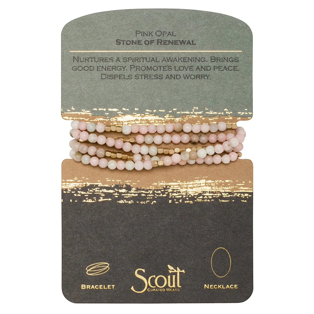 Stone Wrap: Pink Opal - Stone of Renewal--Lemons and Limes Boutique