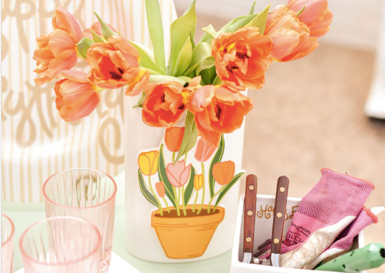 Pot of Tulips Big Attachment By Happy Everything-Lemons and Limes Boutique