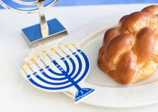 Blue Menorah Big Attachment by Happy Everything-Lemons and Limes Boutique