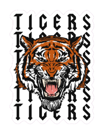 Rock and Roll Tigers Sticker--Lemons and Limes Boutique