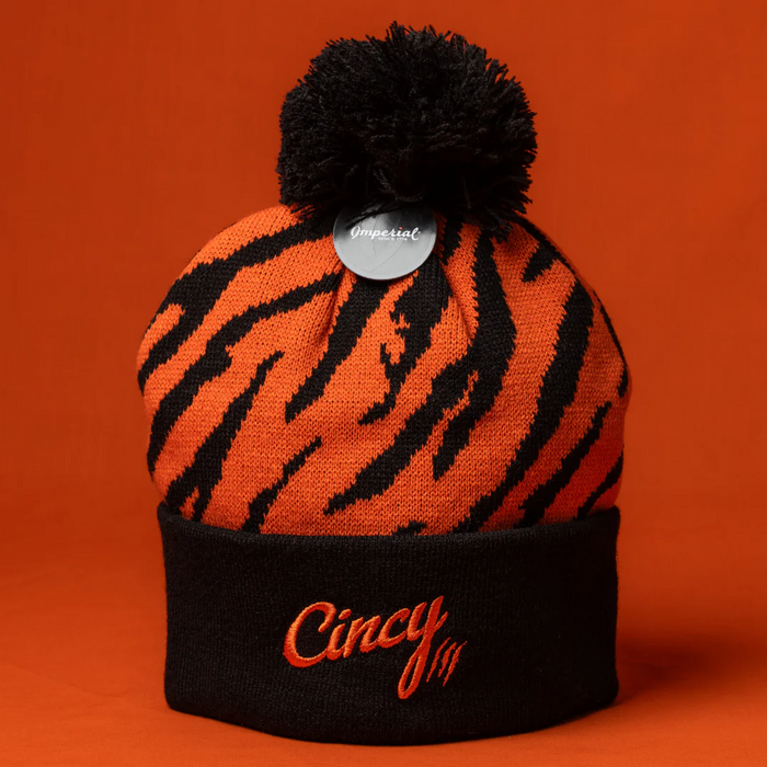 Tiger Stripe Knit Beanie by The Cincy Hat (Copy)-Lemons and Limes Boutique