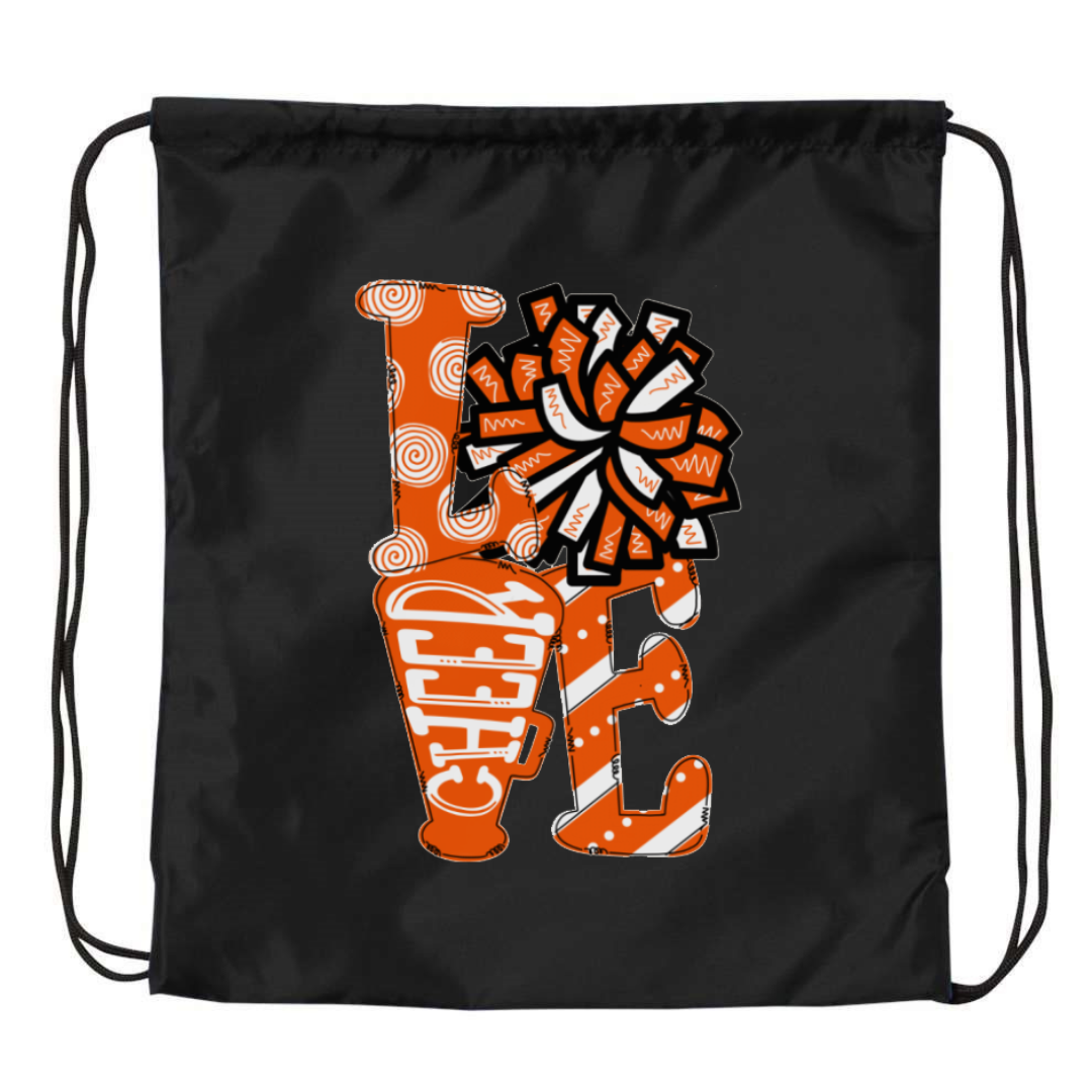 Love Cheer Nylon Drawstring Cinch Bag-Lemons and Limes Boutique