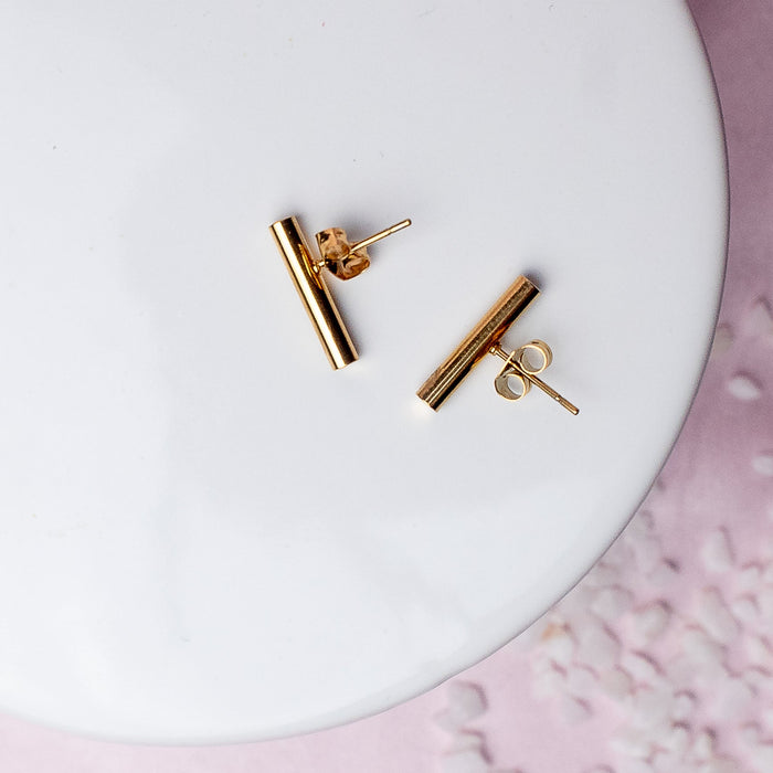Luxe Bar Studs in Gold--Lemons and Limes Boutique