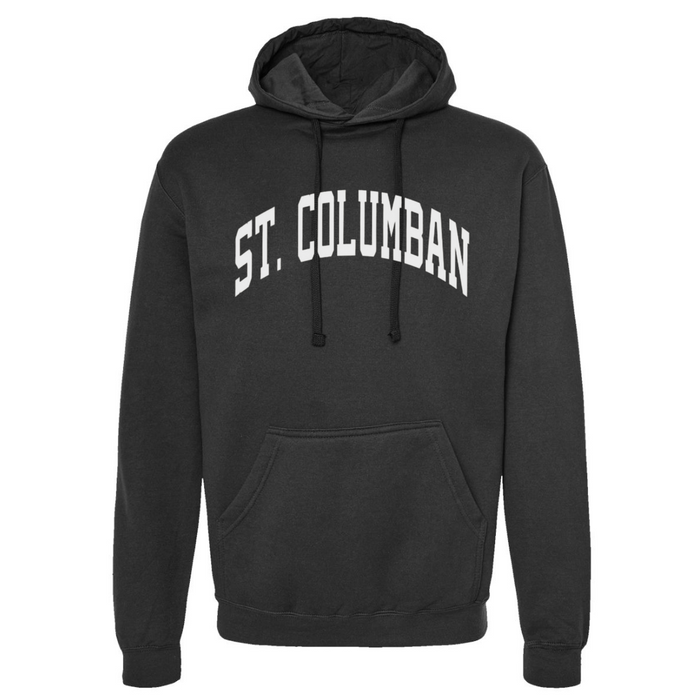 Saint Columban Curved Hoodie (multiple colors available)- Adult-Black-XSmall-Lemons and Limes Boutique