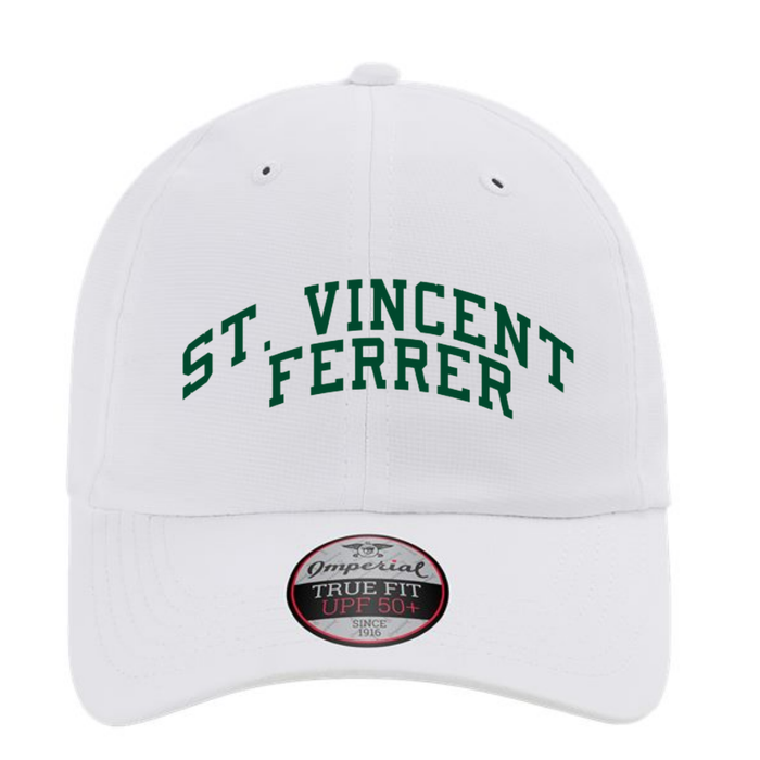 Pre Order Curved Saint Vincent Ferrer Performance Hat - White--Lemons and Limes Boutique