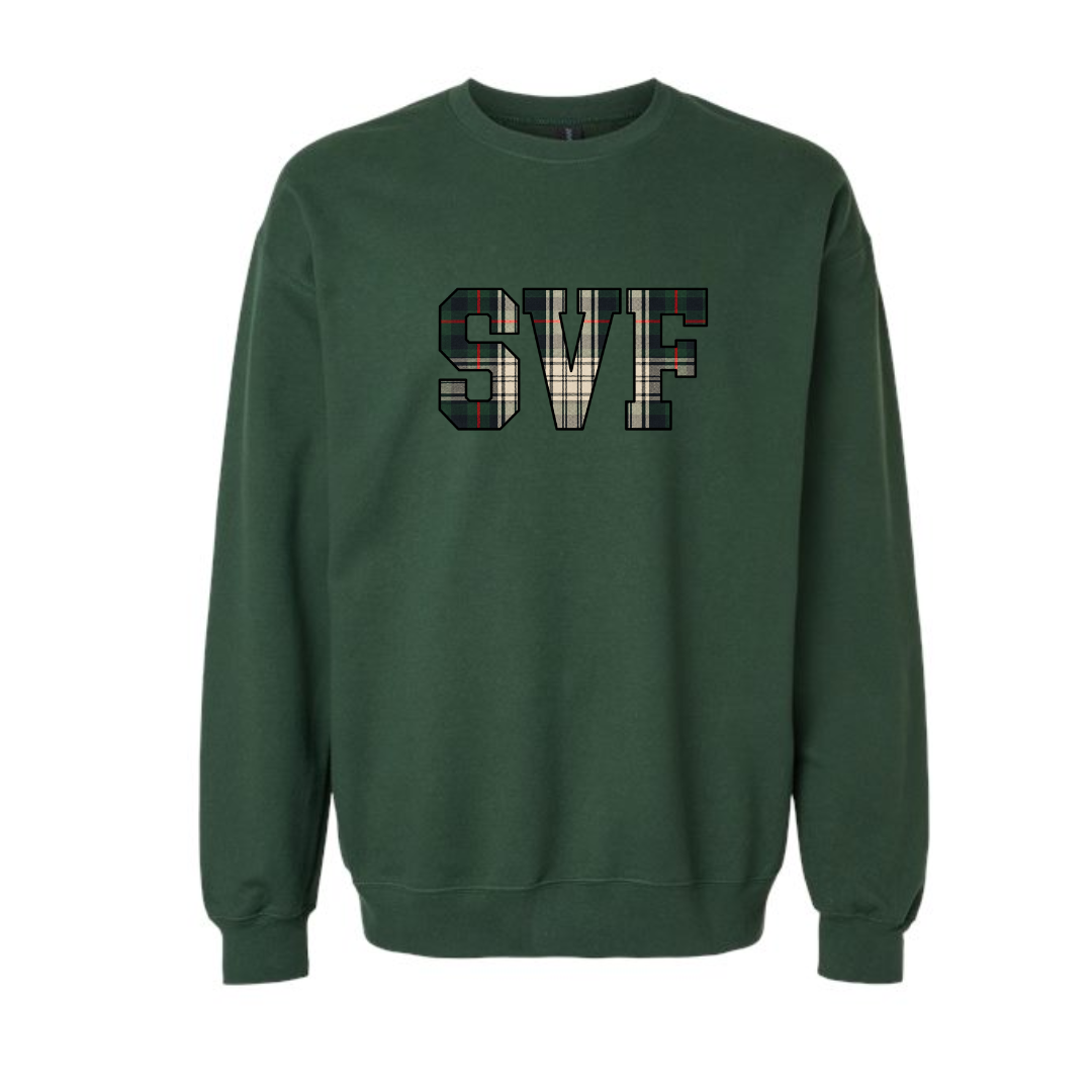 SVF Plaid Block Crewneck (Youth and Adult)