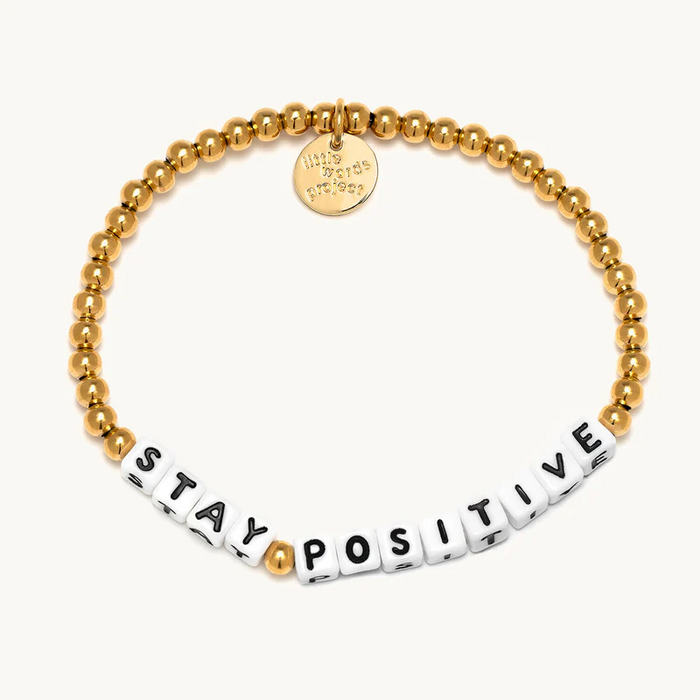 Stay Positive Bracelet in Gold Little Words Project--Lemons and Limes Boutique