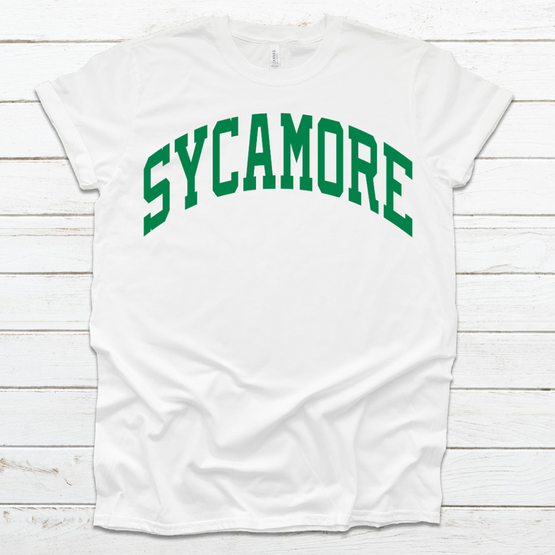 Sycamore Curved T-Shirt (multiple colors available)-White-Adult Small-Lemons and Limes Boutique
