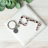 Touchless Hands Free Acrylic Tool Keychain-Gift-Leopard (1)-Lemons and Limes Boutique