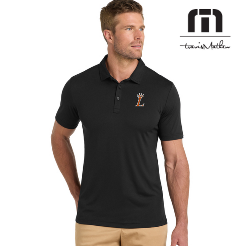 Loveland Embroidered Travis Matthews Golf Shirt in Black-Lemons and Limes Boutique