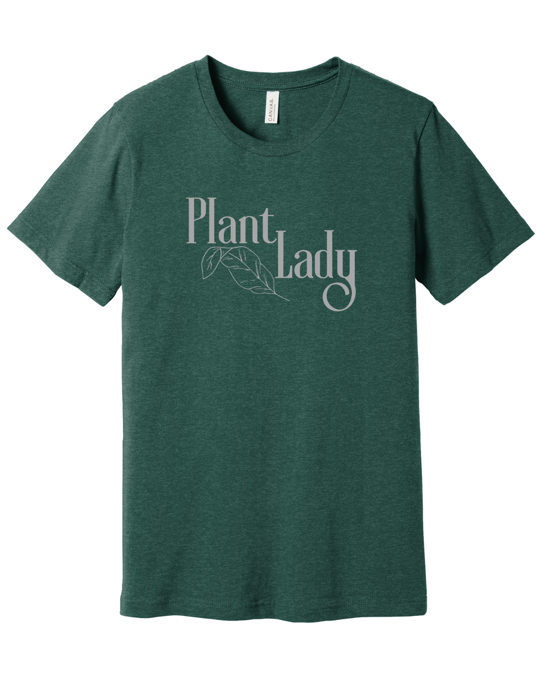 Plant Lady on Heather Forest Green T-Shirt