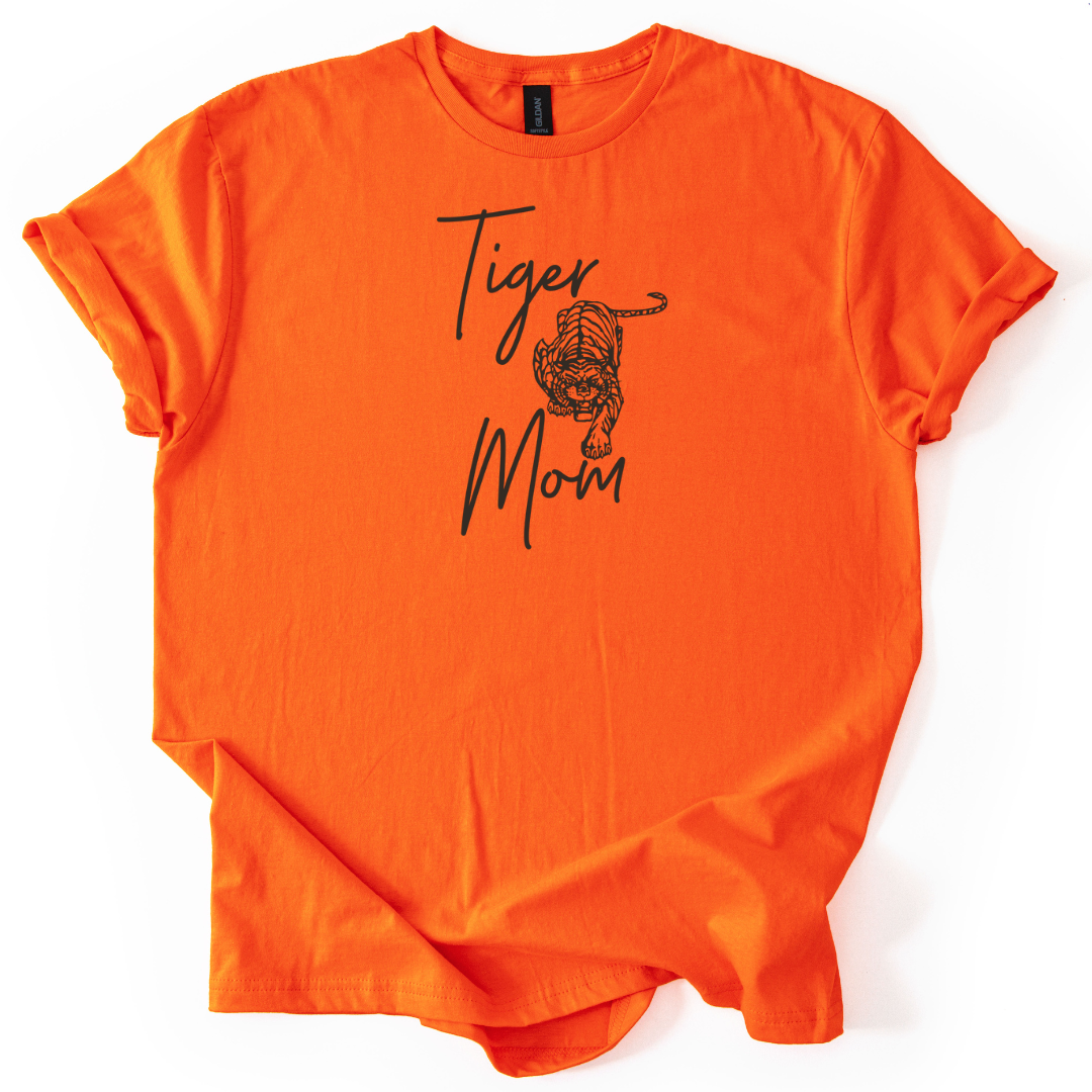 Tiger Mom Graphic Tee- Bright Orange-Lemons and Limes Boutique