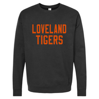Loveland Tigers Sweatshirt on Black-Lemons and Limes Boutique
