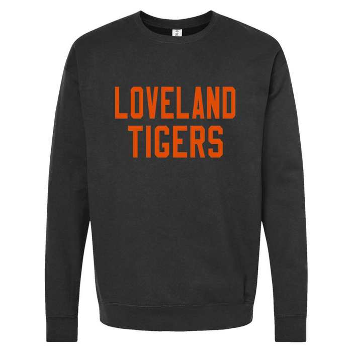 Loveland Tigers Sweatshirt on Black-Lemons and Limes Boutique