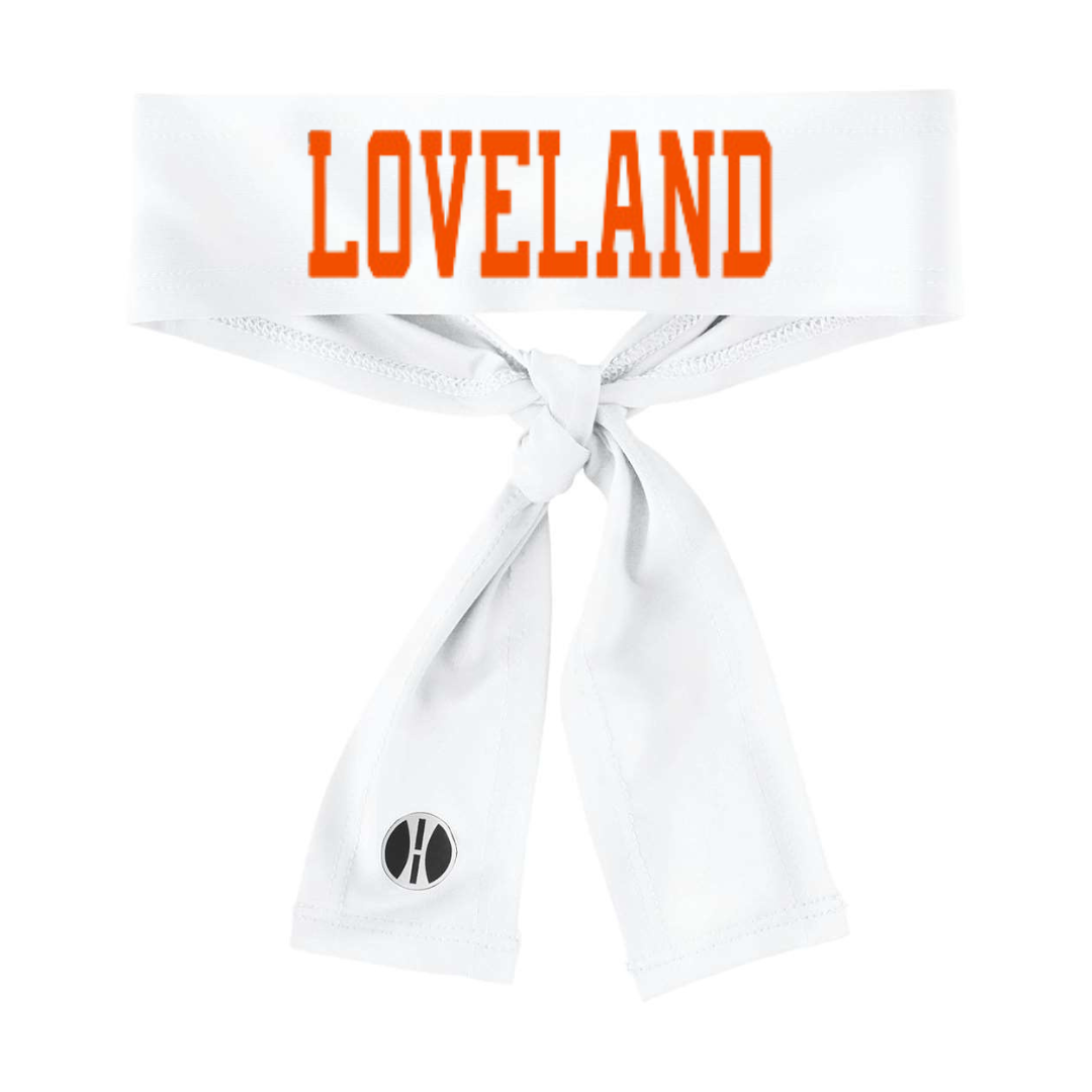 Loveland Athletic Tie Headband-White-Lemons and Limes Boutique