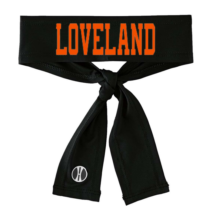 Loveland Athletic Tie Headband-Black-Lemons and Limes Boutique