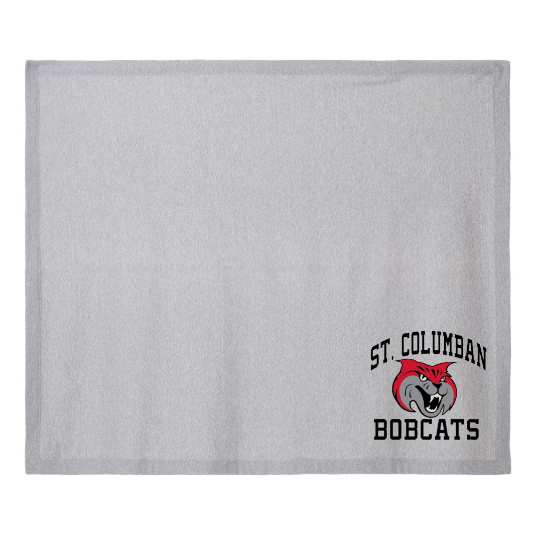 St. Columban Stadium Blanket on Heather Grey--Lemons and Limes Boutique