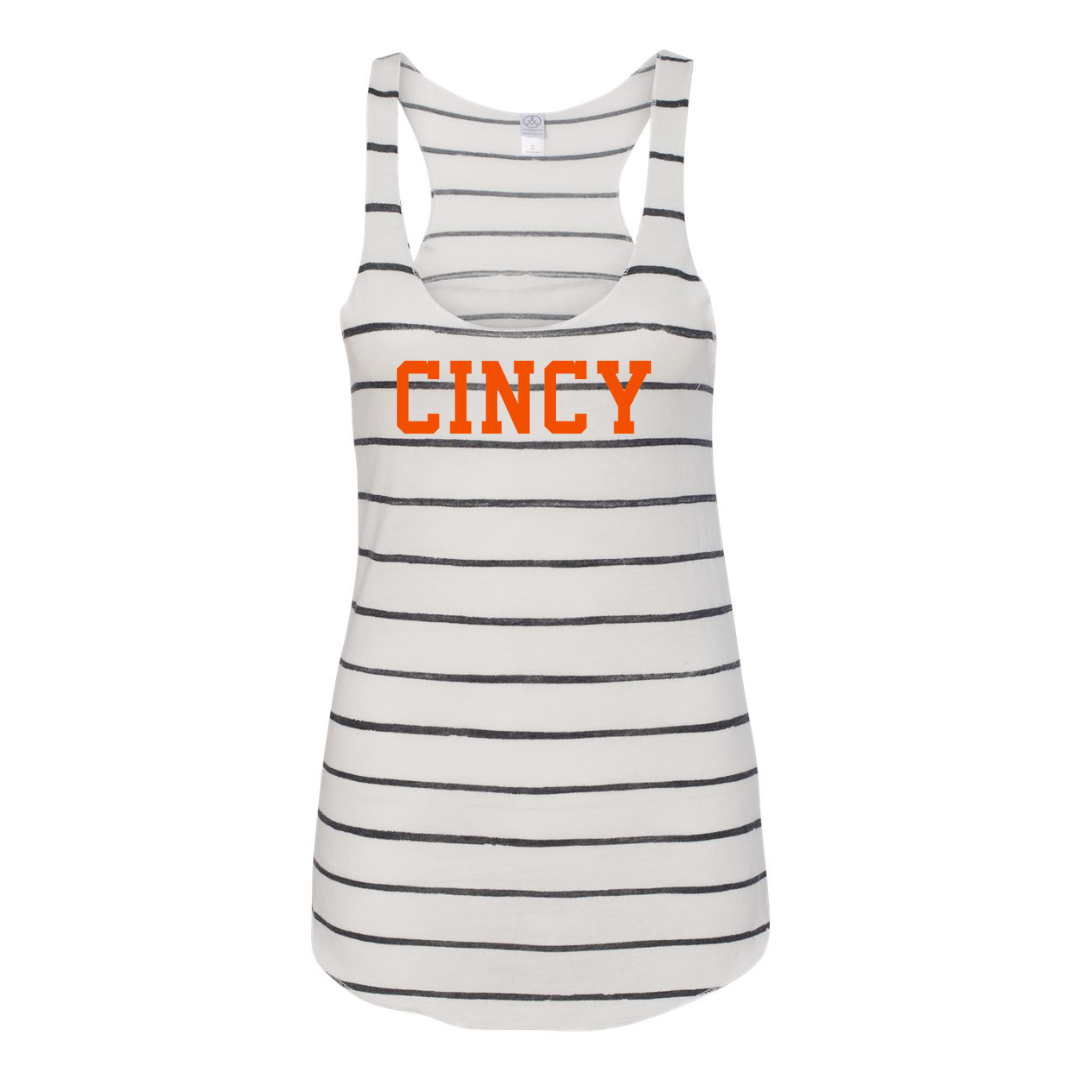 Cincy Stripe Tank on Cream-Lemons and Limes Boutique
