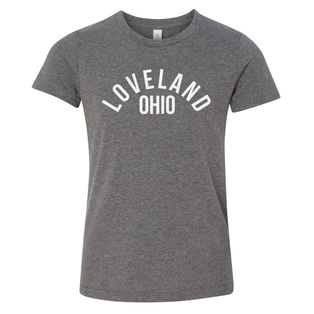 Loveland Ohio T-Shirt on Sport Grey-YOUTH--Lemons and Limes Boutique