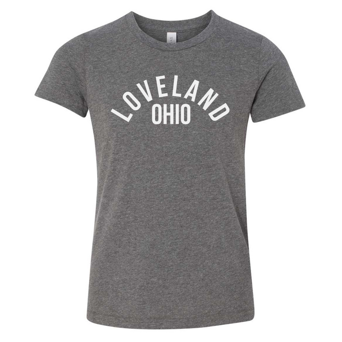 Loveland Ohio T-Shirt on Sport Grey-YOUTH--Lemons and Limes Boutique