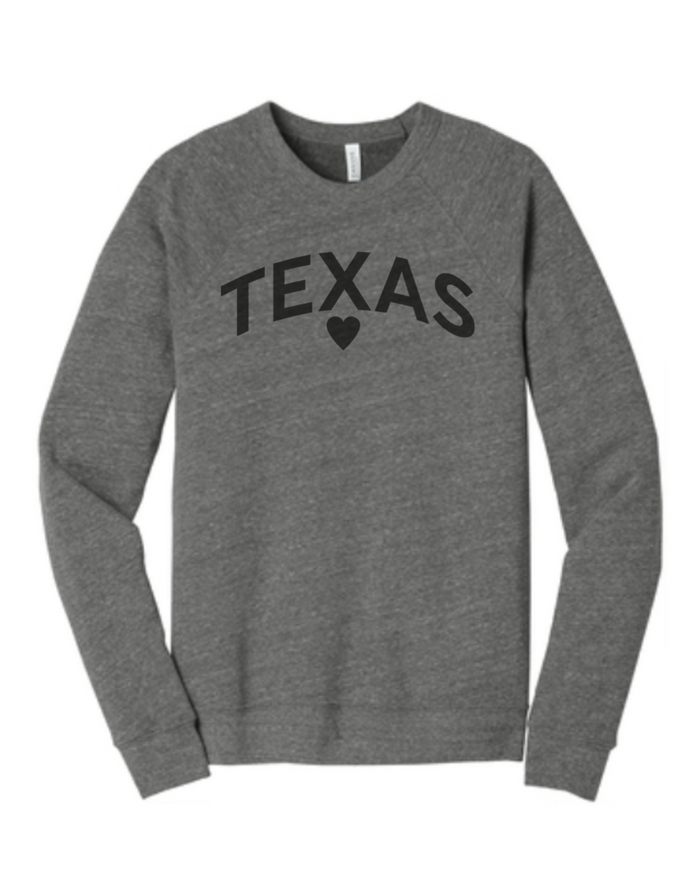 Texas Sponge Fleece Crewneck-Lemons and Limes Boutique