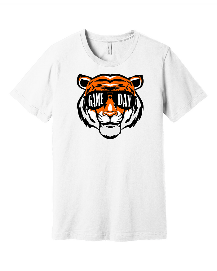 Game Day Tiger Short Sleeve T-Shirt on White