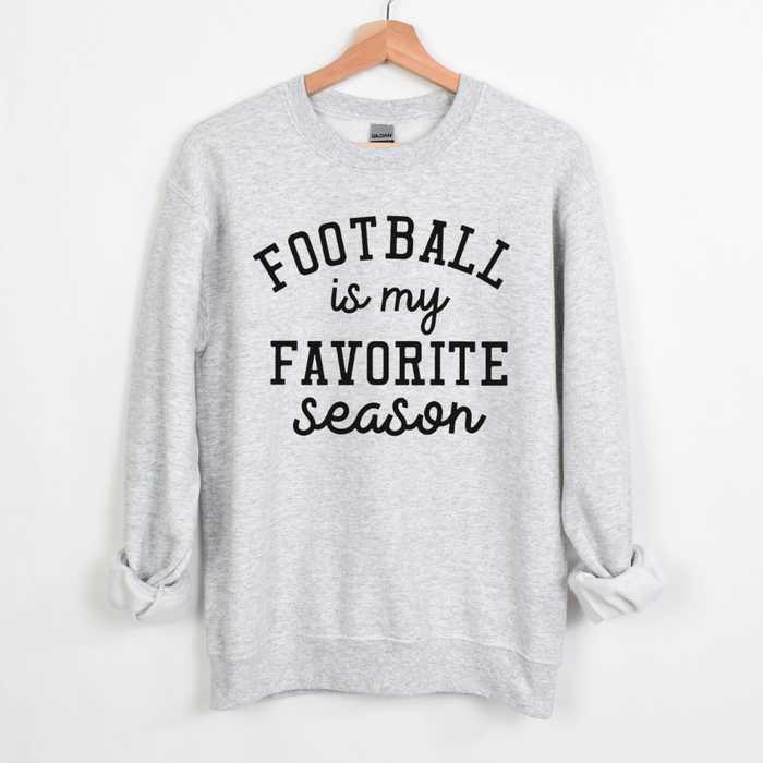 Football is my Favorite Season Sweatshirt on Heather Gray--Lemons and Limes Boutique