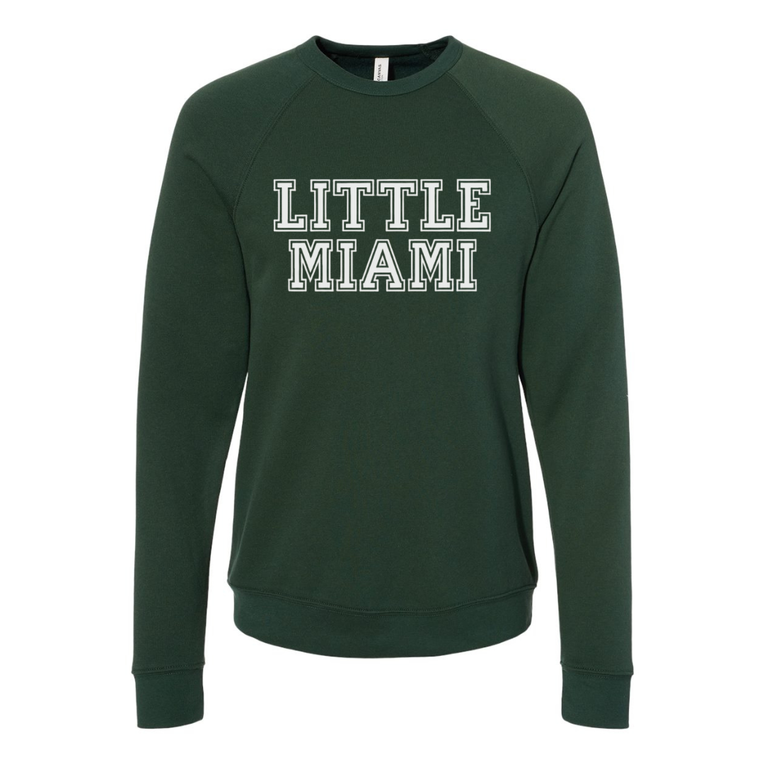 Little Miami Crewneck Sweatshirt on Hunter Green--Lemons and Limes Boutique