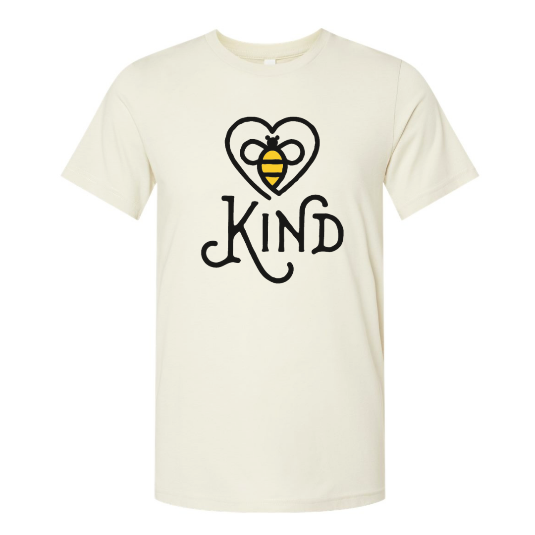 Bee Kind T-Shirt on Heather Oatmeal-Lemons and Limes Boutique