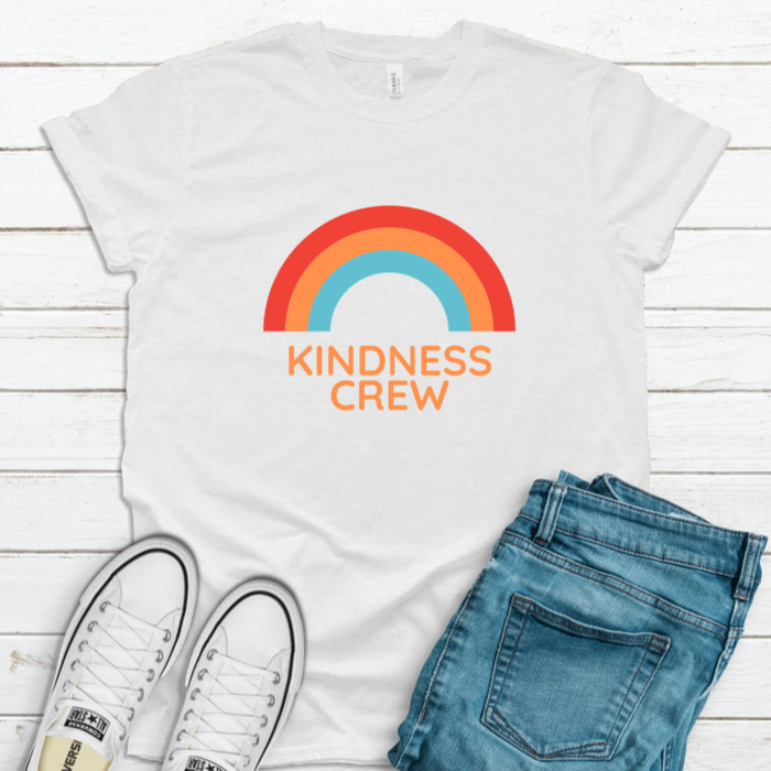 Kindness Crew T-Shirt on White-Graphic Tee-Lemons and Limes Boutique