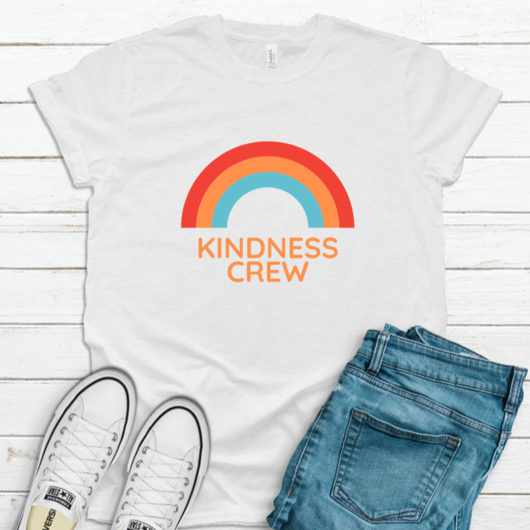 RETIRED-Kindness Crew T-Shirt on White-Graphic Tee-Lemons and Limes Boutique