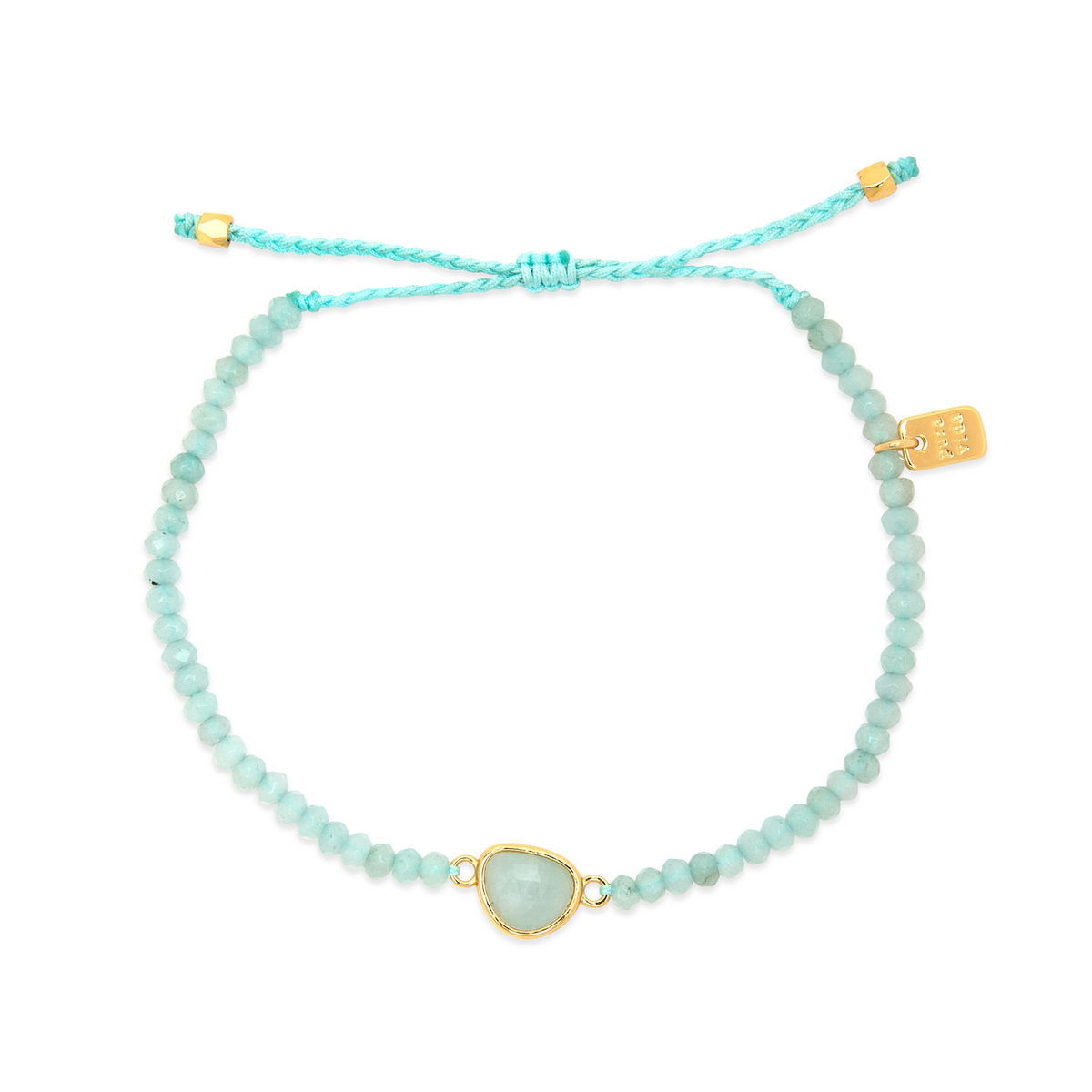 Surfrider Foundation Dainty Gemstone Bracelet in Gold by Pura Vida-Lemons and Limes Boutique