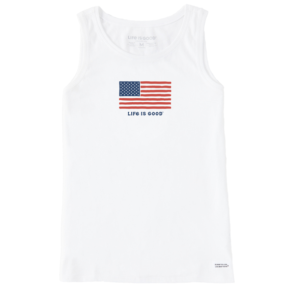 Women's Crusher LITE Tank Big Flag in Cloud White--Lemons and Limes Boutique