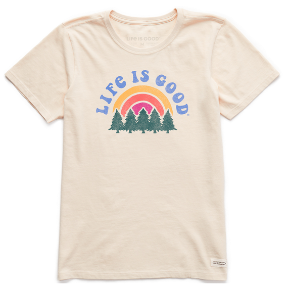 Women's Crusher LITE Tee Rainbow Forest in Putty White--Lemons and Limes Boutique