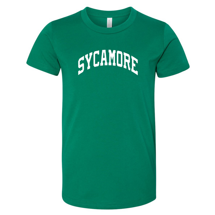 Sycamore Curved T-Shirt (multiple colors)-YOUTH-Green-Youth Small-Lemons and Limes Boutique