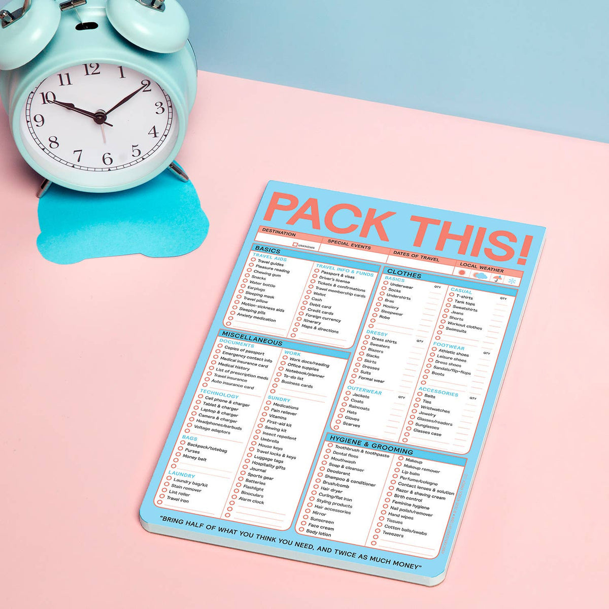 Pack This (Refresh) Pad (Pastel Version)--Lemons and Limes Boutique