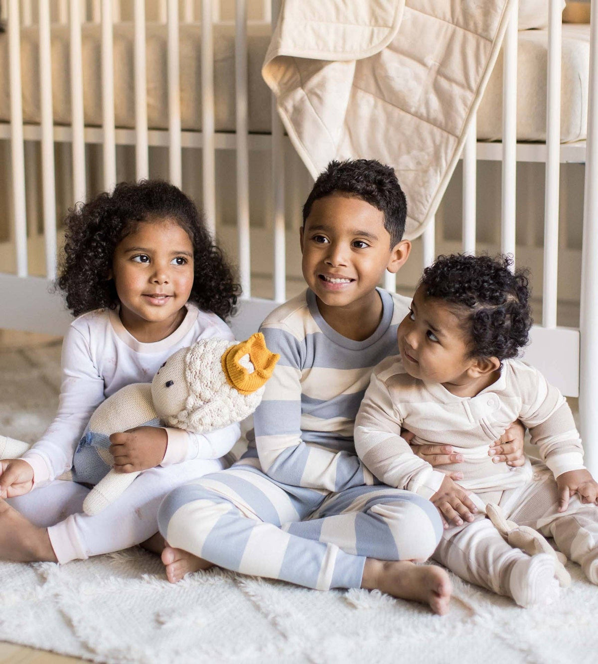 Rugby Stripe Organic Cotton Sleep & Play in Quarry-Lemons and Limes Boutique