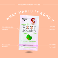 Pink Invigorating Foot Sockies Spearmint & Tea Tree Oil-Lemons and Limes Boutique
