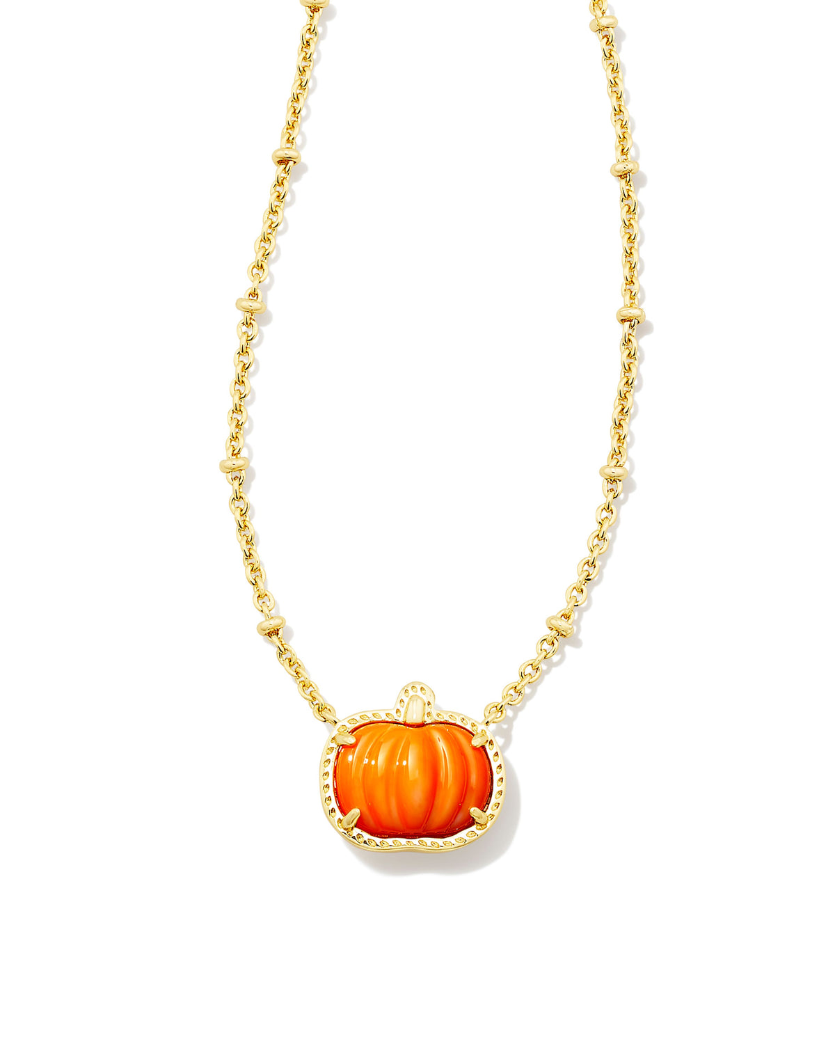 Pumpkin Short Pendant in Gold Mother of Pearl by Kendra Scott-Lemons and Limes Boutique