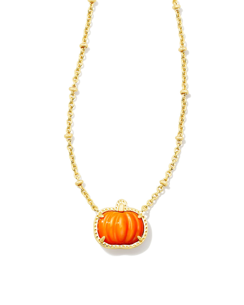 Pumpkin Short Pendant in Gold Mother of Pearl by Kendra Scott-Lemons and Limes Boutique