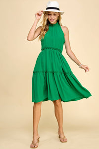 Sleeveless Midi Dress in Kelly Green-Lemons and Limes Boutique