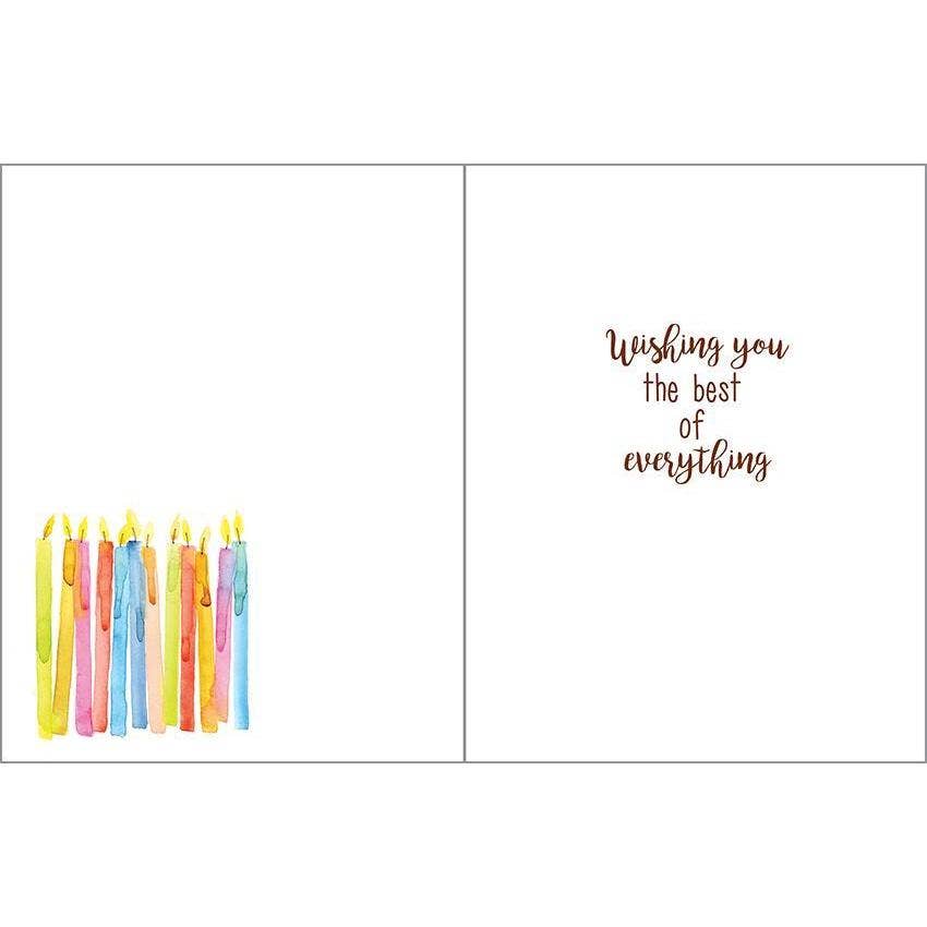 Birthday Greeting Card - Watercolor Candles-Lemons and Limes Boutique