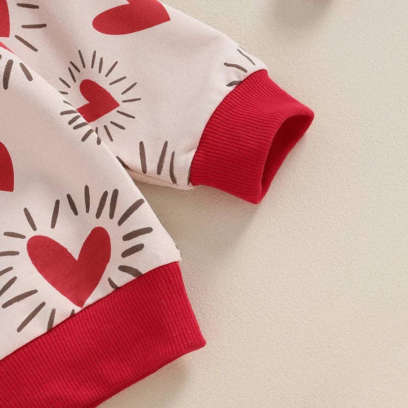 Happy Hearts Baby/Toddler Loungewear Set--Lemons and Limes Boutique