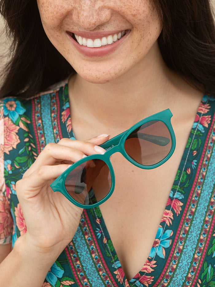 Este Sunglasses in Teal Gradient Brown Polarized by Blue Planet Eco-Eyewear--Lemons and Limes Boutique