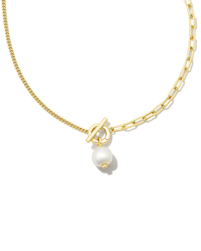 Leighton Pearl Chain in Gold White Pearl Kendra Scott-Lemons and Limes Boutique