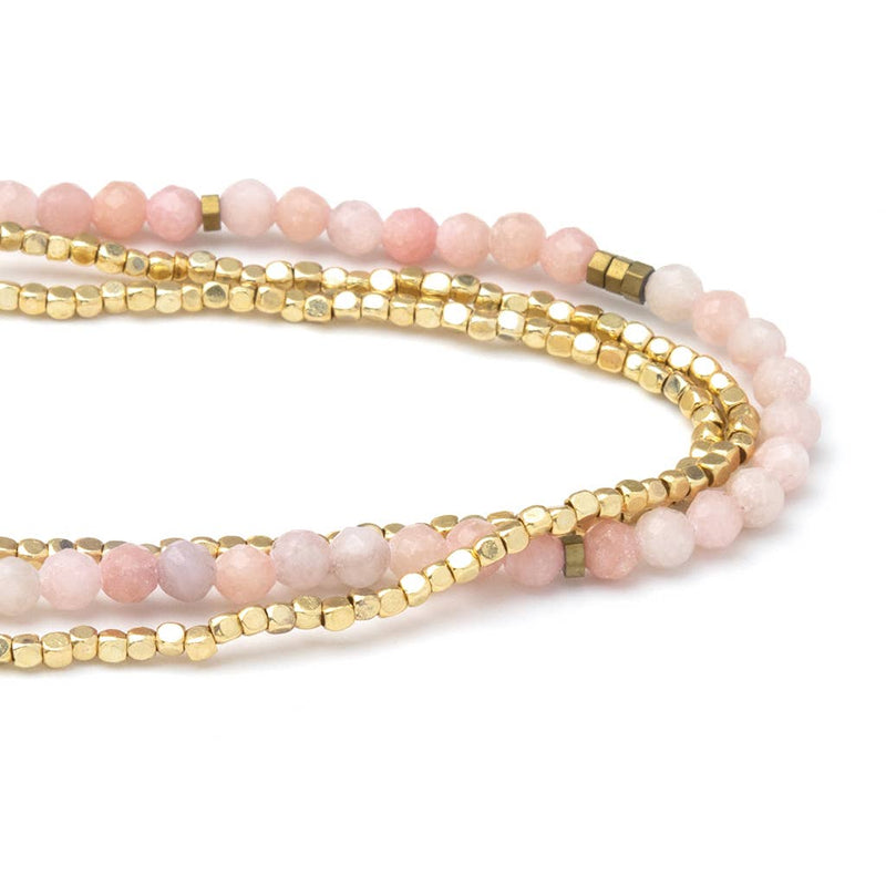 Delicate Stone Pink Opal Bracelet/Necklace - Stone of Renewal--Lemons and Limes Boutique