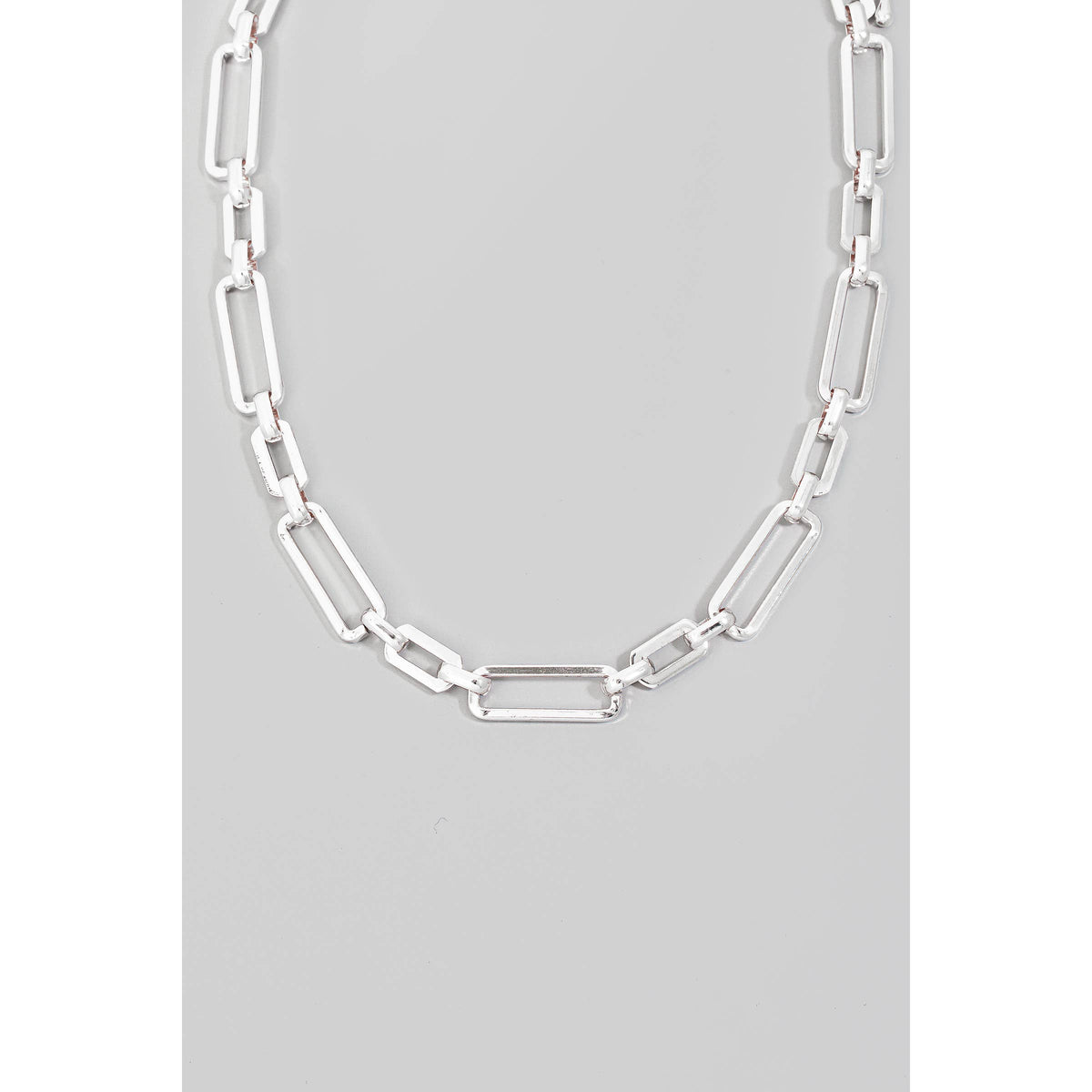 Rectangle Chain Link Necklace in Gold-Lemons and Limes Boutique