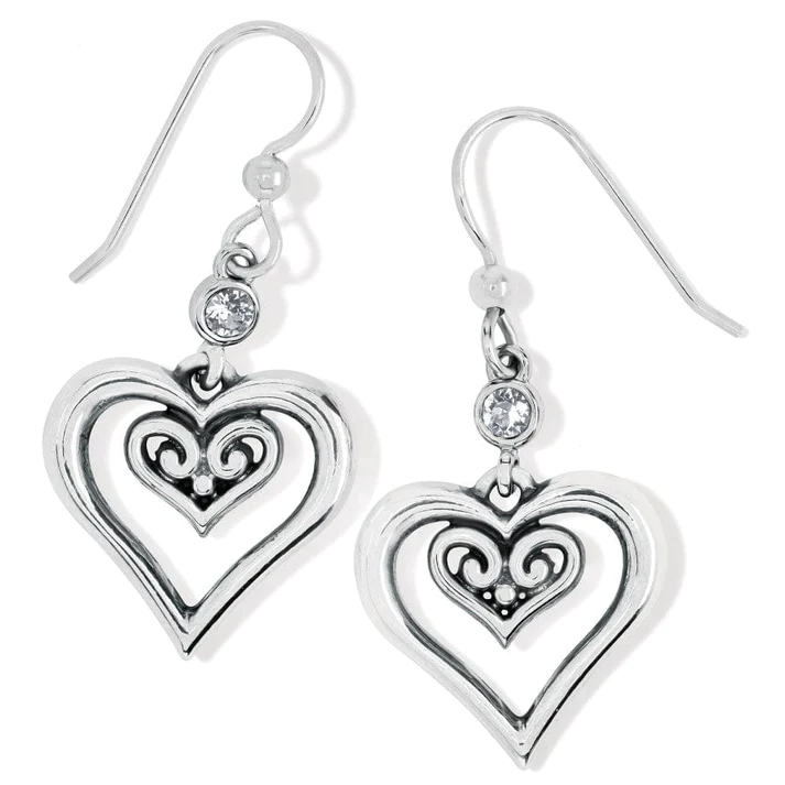 Alcazar Duet Heart French Wire Earrings by Brighton-Lemons and Limes Boutique