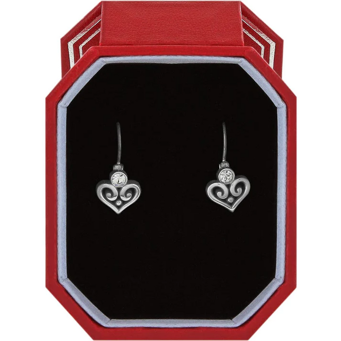 Alcazar Heart Leverback Earrings in Gift Box--Lemons and Limes Boutique