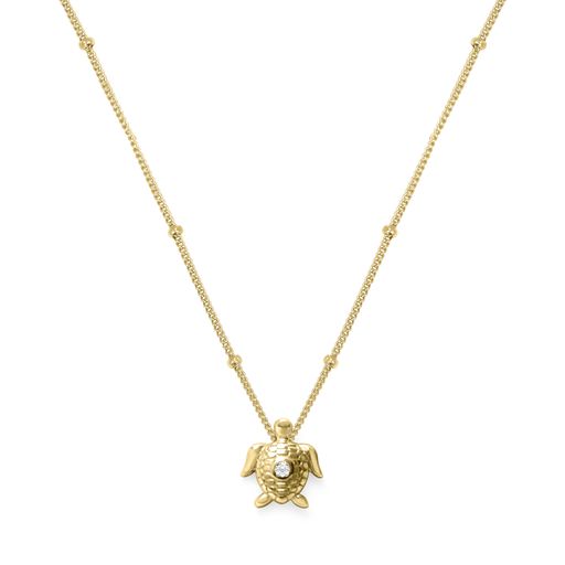 Charm & Chain necklace-Sea Turtle-Gold--Lemons and Limes Boutique